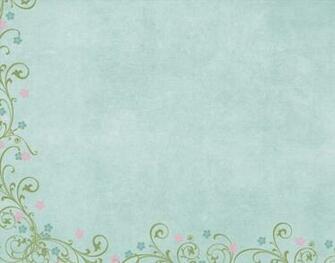 Flower Scroll Blue Background For Powerpoint
