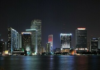 Miami Night Skyline Wallpaper