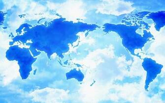 Wallpaper World Map Graphics Clouds Desktop