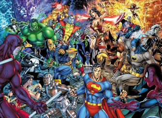 Marvel Vs Dc Omnibus Cover By Jim Lee Wallpaper