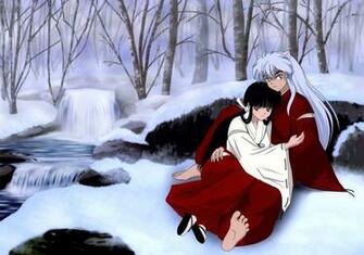 Intimate Kikyo Inuyasha Anime Full HD Wallpaper