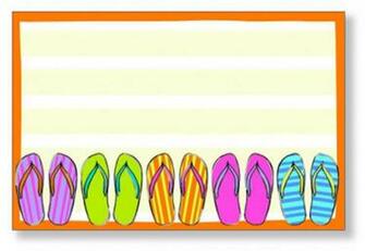 Flip Flop Border Clipart Flops Borderblank Beach Party