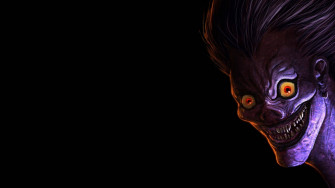 The Shinigami Ryuk Against Backdrop Of Purple