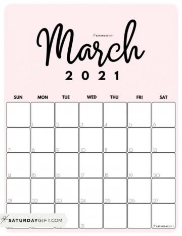 March Calendar Wallpaper Top