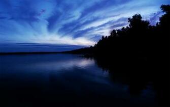 Dark Blue Sunset Desktop Pc And Mac Wallpaper