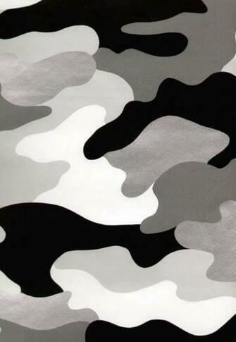 Camouflage Wallpaper Black Silver