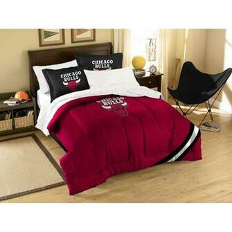 Chicago Bulls Contrast Twin Full Comforter And Sham