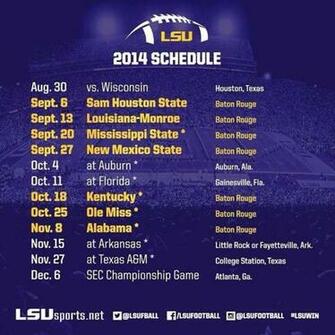 Lsu Football Schedule Tigers