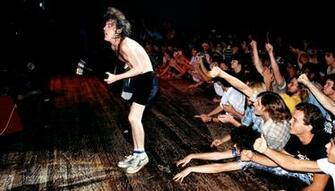 Angus Young Live Colour Wallpaper