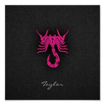 Hot Pink Scorpio Scorpion Zodiac Sign Poster