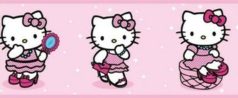 Hello Kitty Wallpaper Border Pink Dress Up Bt2777bd