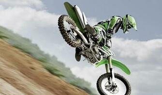 Motocross Green Kawasaki HD Wallpaper