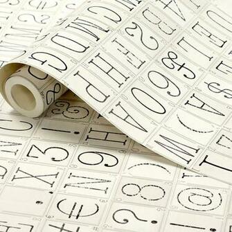 Wall Typography Pattern Letters Numbers Typeface Wallpaper