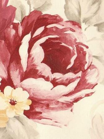 Sale Soft Flowers Burgundy White Yellow Wallpaper Border