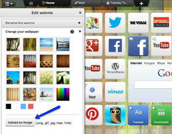 Symbaloo English Upload Your Own Background Image