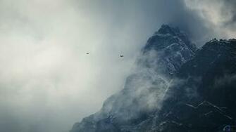Wallpaper Snow Storm In The Mountains X Desktop