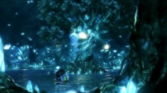 Ffx Wallpaper Yuna And Tidus Macalania By Cocoagirl08 On