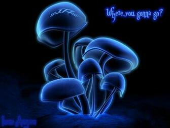 Insane Army Blue Shrooms Wallpaper