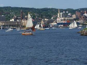 Of The Harbor And Fleet Boats With Duluth In Background