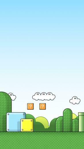 Mario World Landscape iPhone Wallpaper
