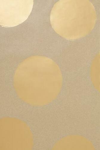 This Luxe Shine Wallpaper Has Gold Polka Dots On Brown Kraft Paper And