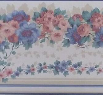 Details About Summer Wallpaper Border Southern Country Floral Violet