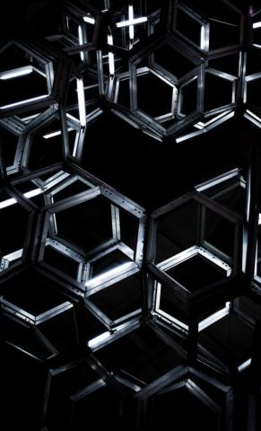 Geometric Black Metal Hanging Decor Photo Image