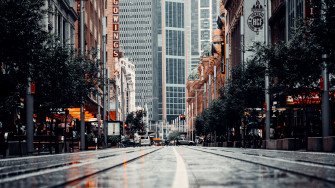 Wallpaper City Road Buildings Street 4k UHD