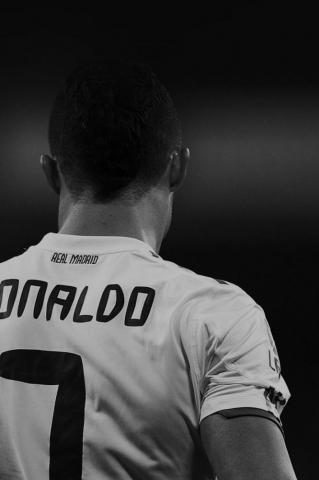 Ronaldo Black And White Football Cristiano