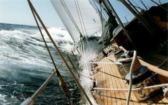 Wave Collision Wallpaper Sailing Myspace Background
