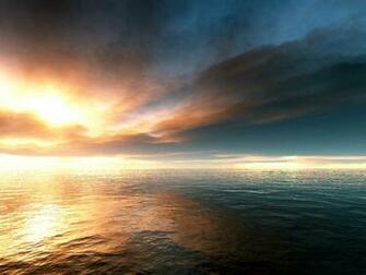 Ocean Water Horizon Cyan Wallpaper Oceans