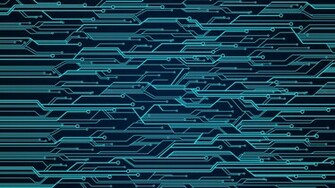 Circuit Board Background Abstract In Dark Blue And Cyan Of