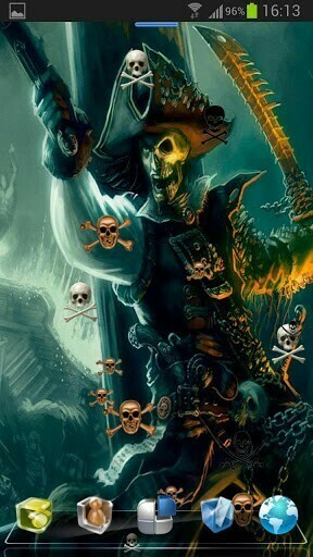 Fill Your Desktop Android With This Live Wallpaper Of Pirate Skull