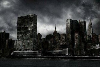 Destroyed City By Nation17 Background