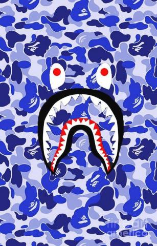Bape Shark Blue Wallpaper iPhone