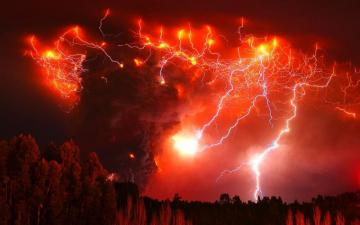 Lightning Storm Rain Clouds Sky Nature Thunderstorm