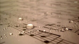 Water Drops On Sheet Music Wallpaper HD