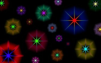 Colorful Stars Abstract Wallpaper
