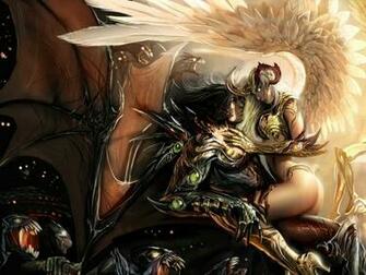 Angel Demon Awesome Wallpaper With Angels And Demons Pleaseand