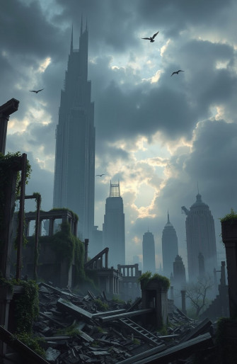 Destroyed City Background