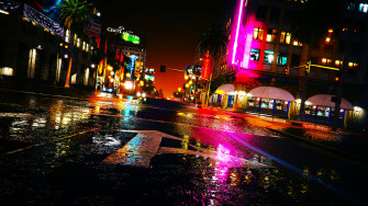 Water Light City Night Reflection Video Game Grand Theft Auto Wallpaper