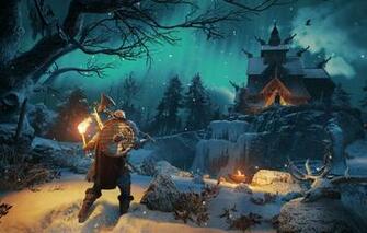 Wallpaper Winter Torch Assassin S Creed Viking Ubisoft