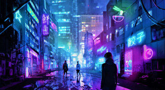 Neon Pink And Blue Wallpaper