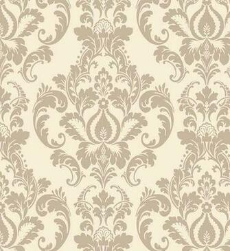 Victorian Vintage Beige Floral Damask Wallpaper