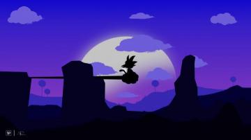 Flat Art Kid Goku Nimbus Desktop Wallpaper 8k By