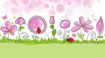 Flower Garden Spring Vector Desktop Background Wallpaper