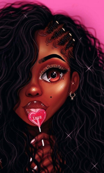 Cute Black Girls Background Wallpaper