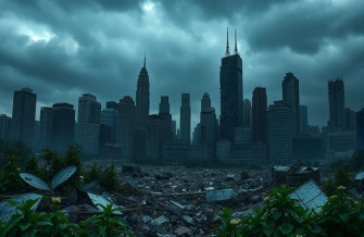 Destroyed City Background