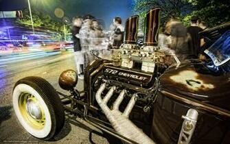 Wallpaper Hot Rod Motor Street People Desktop