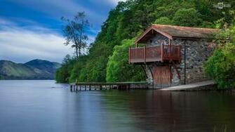 House By The Lake HD Wallpaper BigHDwalls
